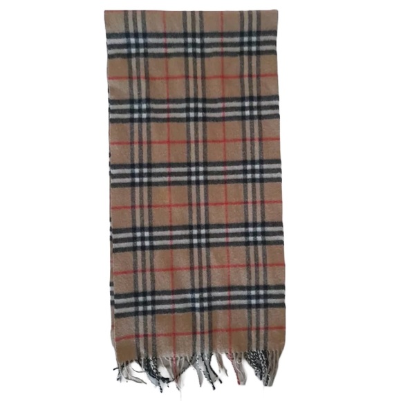 BURBERRY Authentic Nova Check Scarf Vintage Beige Unisex Cashmere Classic Luxury - Picture 5 of 5